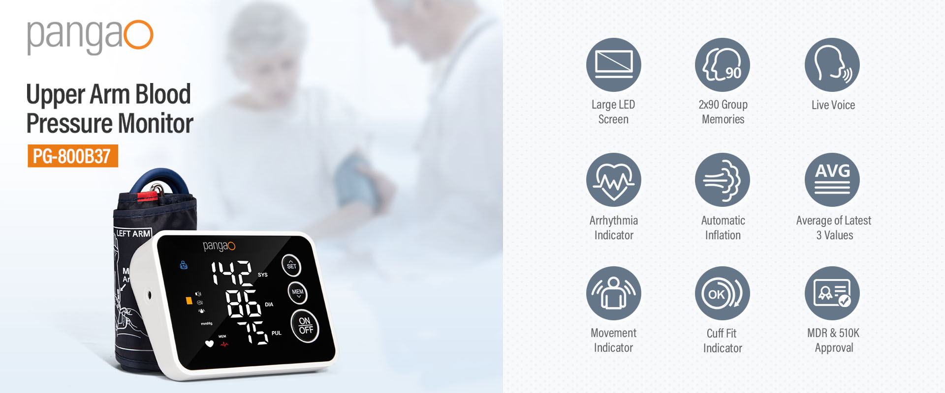 LED Screen Automatic Arm Blood Pressure Monitor