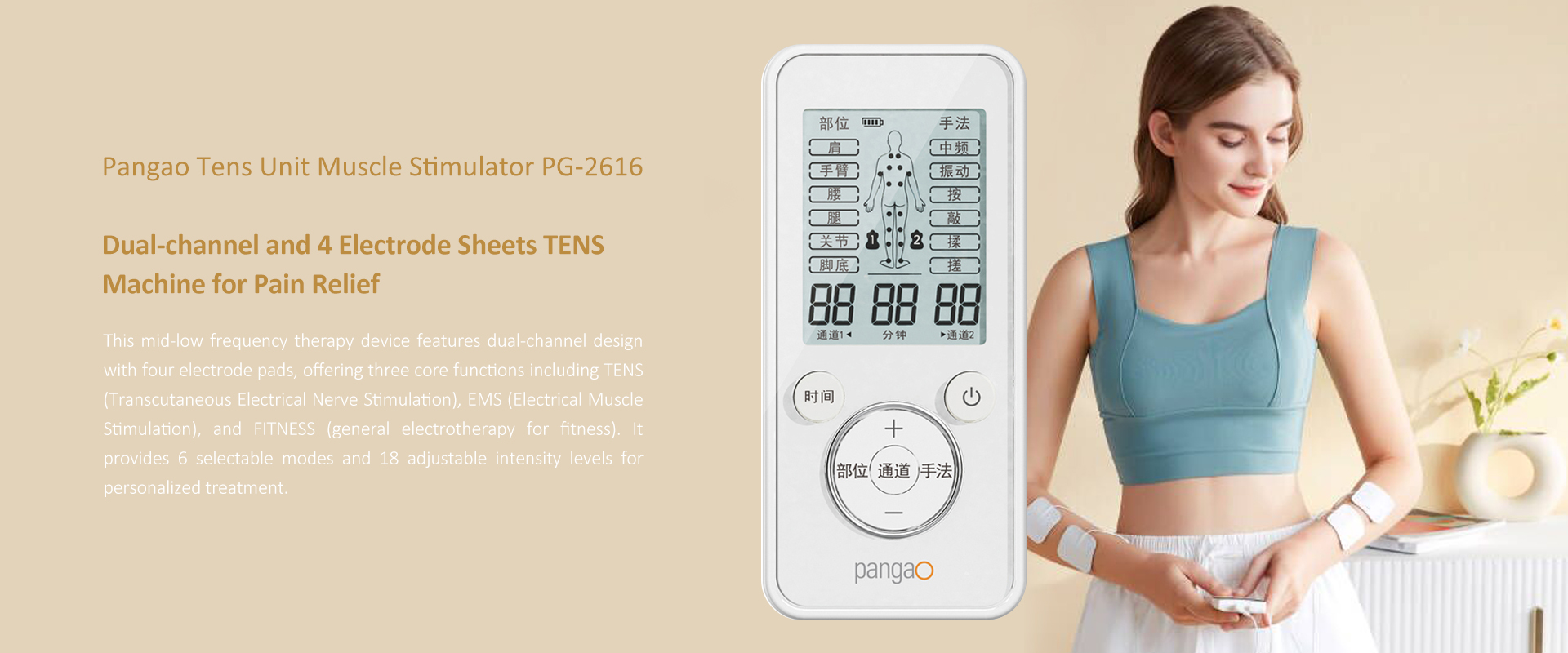 EMS Physiotherapy Device TENS Unit Muscle Stimulator