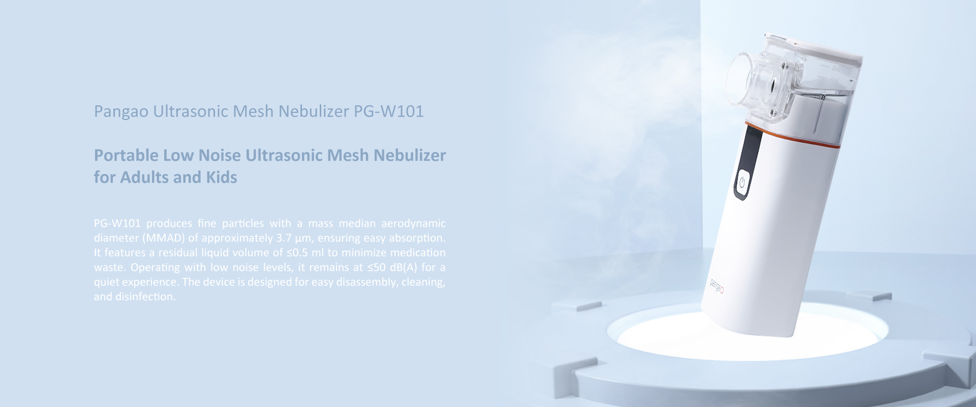 Portable Breathing Treatment Machine Ultrasonic Mesh Nebulizer