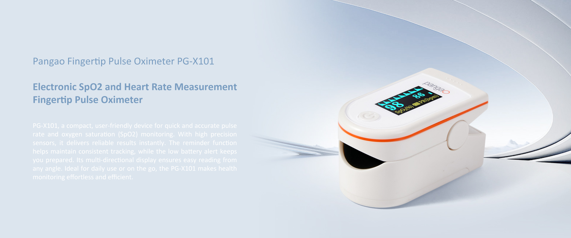 Portable Handheld Fingertip Pulse Oximeter Monitor