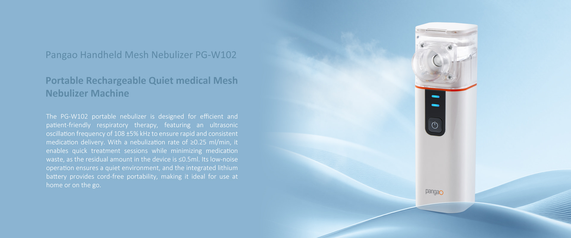 Rechargeable Medical Portable Mesh Nebulizer Equipment