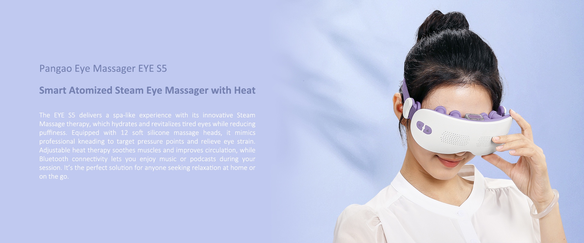 Electric Heated Atomized Steam Eye Massager with Music