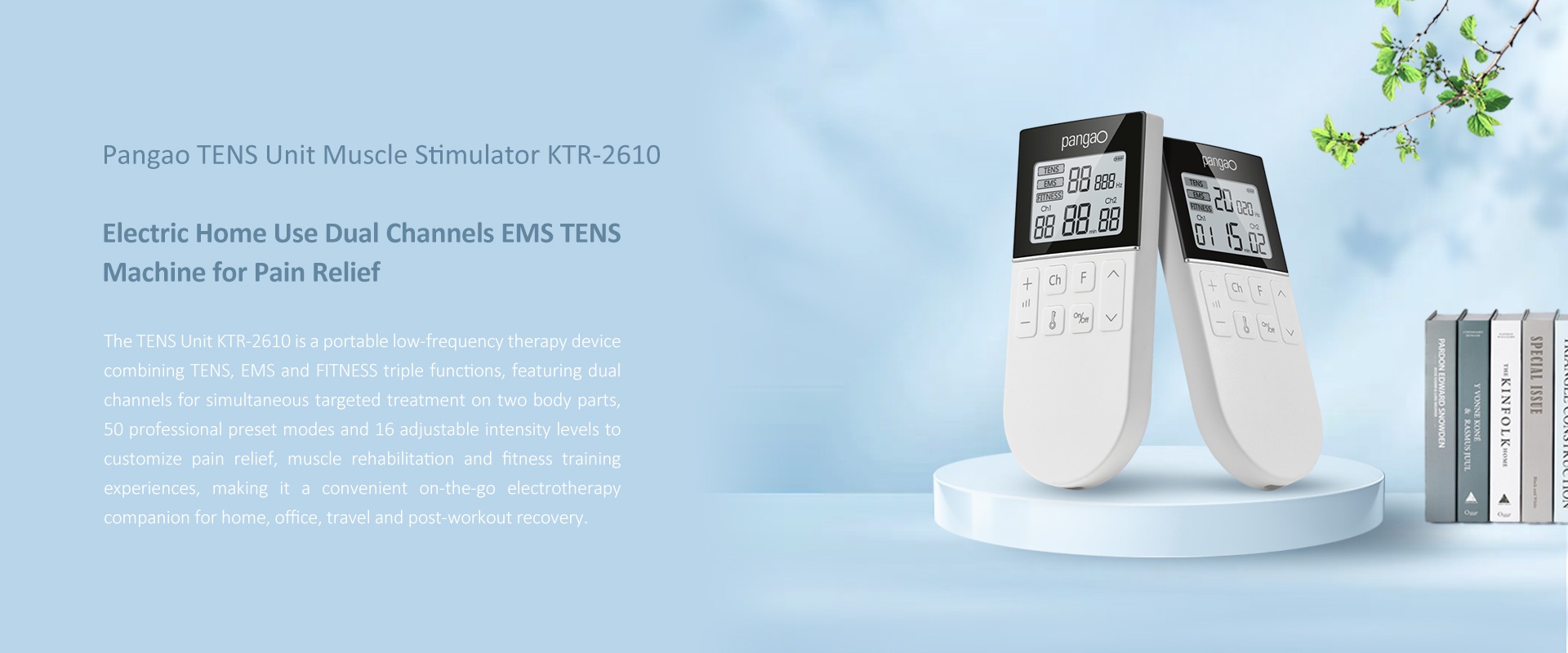 Home Electrotherapy Machine FITNESS EMS TENS Unit Muscle Stimulator