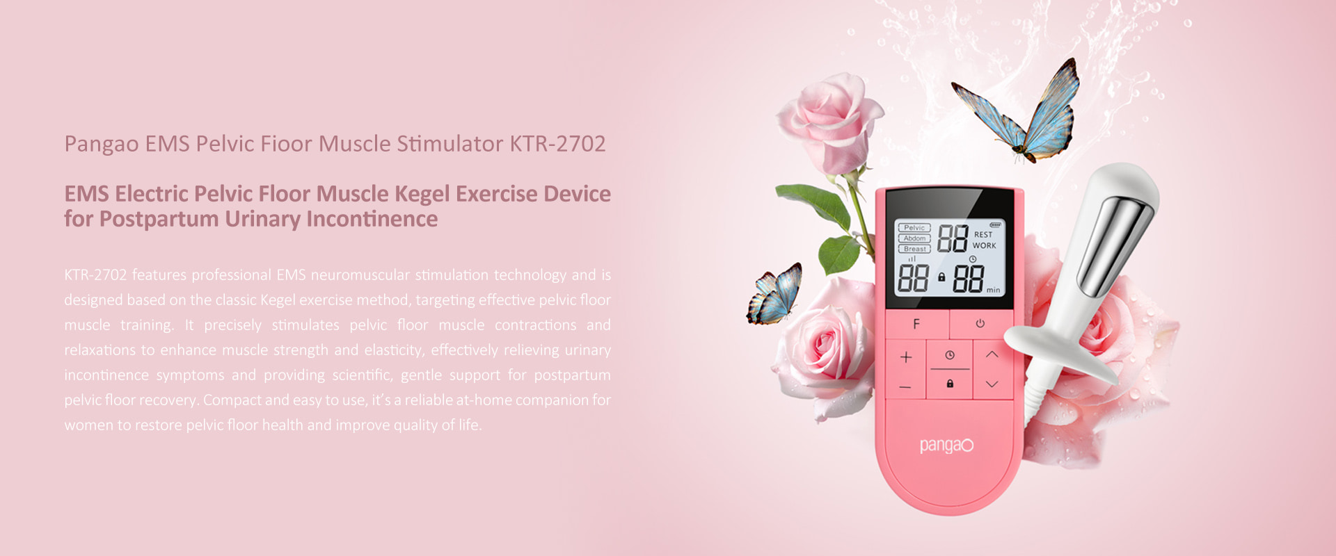 Electric EMS Kegel Exercise Pelvic Floor Muscle Stimulator for Women