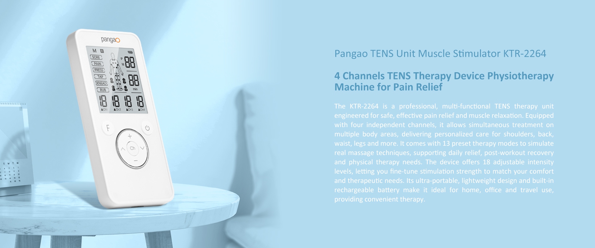 4 Channels EMS TENS Unit Muscle Stimulator Machine