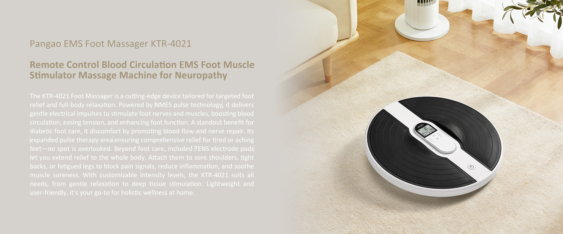 Remote Control Electric EMS Nerve Stimulator Foot Massage Machine