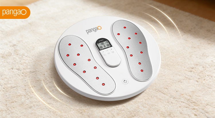 Electric Heating and Red Light Terhapy EMS Foot Massager with TENS Pads
