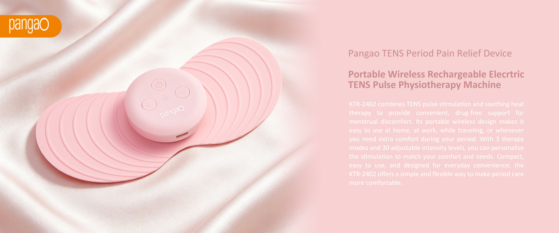 Wireless Heating Menstrual Cramp Releif TENS Therapy Machine