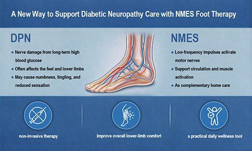 A New Way to Support Diabetic Neuropathy Care with NMES Foot Therapy at Home
